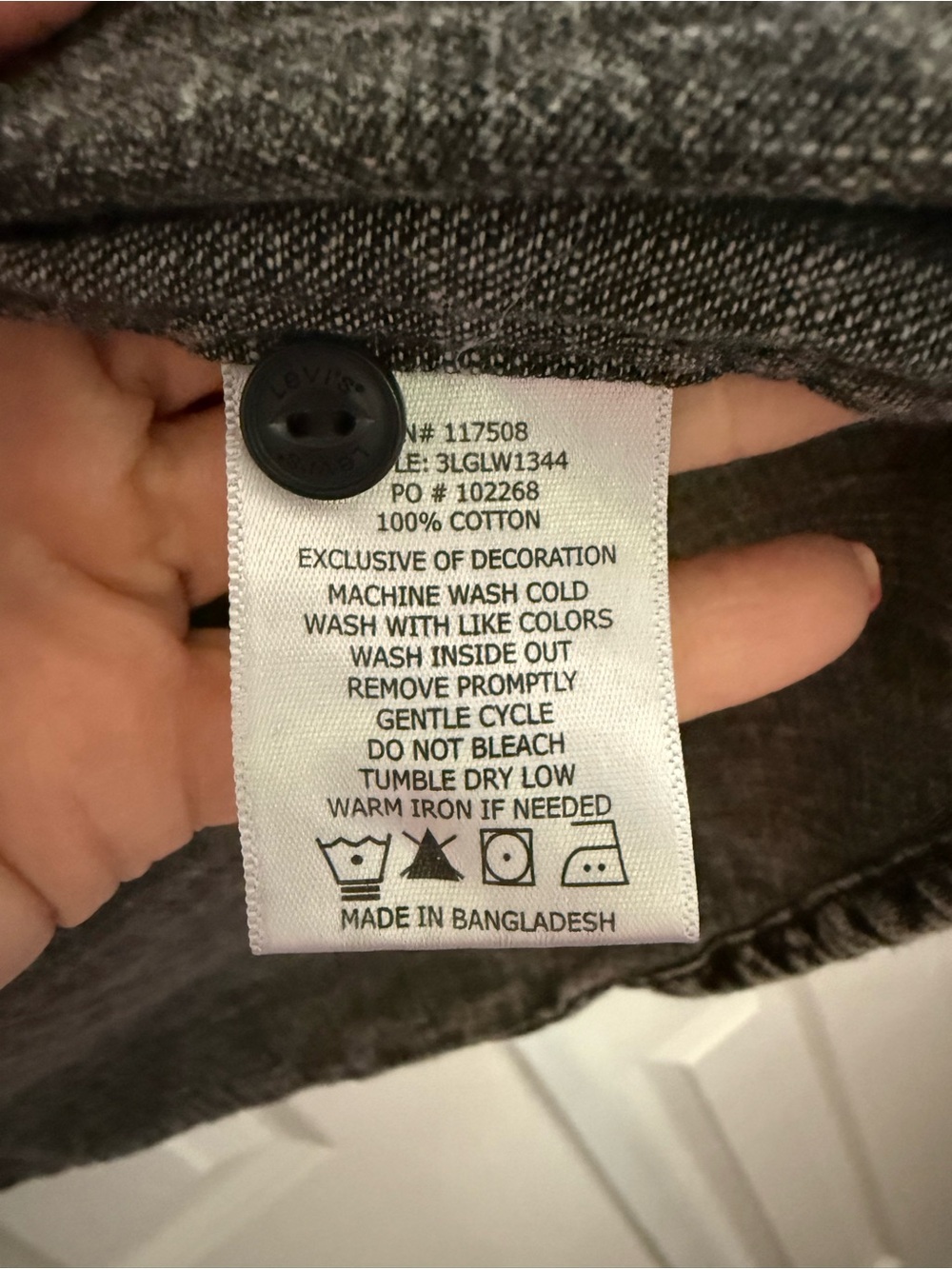Levi's Black Acid-Wash Denim Shirt Jacket - Picture 5 of 5